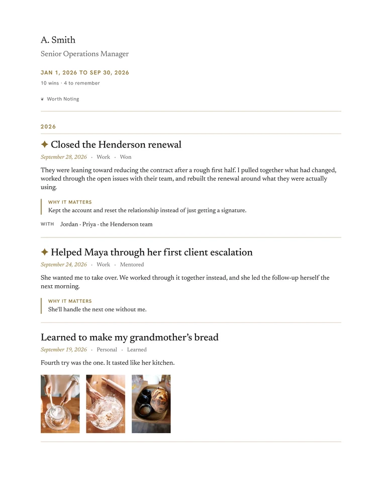 Page 1 of the Editorial PDF: wins set with generous space, one with three photos.